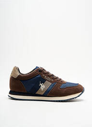 Baskets empiècements bout rond marron U.S. POLO ASSN homme