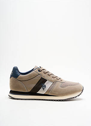 Baskets empiècements bout rond beige U.S. POLO ASSN homme