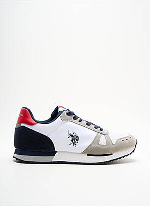 Baskets empiècements bout rond blanc U.S. POLO ASSN homme