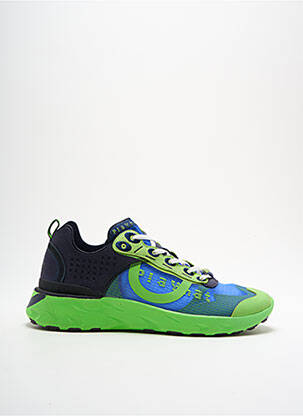 Baskets empiècements bout rond vert PLAYHAT homme