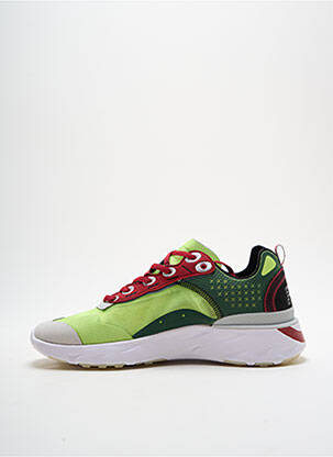 Baskets empiècements bout rond vert PLAYHAT homme