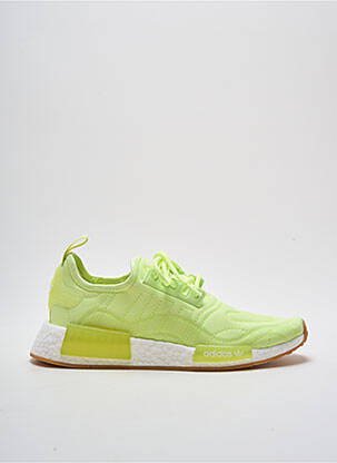 Baskets empiècements bout rond jaune ADIDAS homme