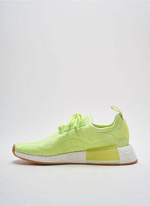Baskets empiècements bout rond jaune ADIDAS homme