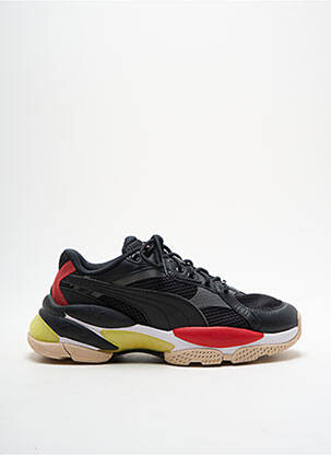 Baskets empiècements bout rond noir PUMA homme