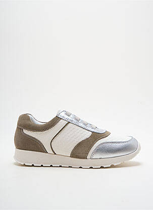 Baskets fermeture elastique talon plat jusqu'à 3cm blanc DAMART femme