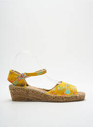Espadrilles tissage toile talon de 4 à 6cm jaune LA FIANCEE DU MEKONG femme