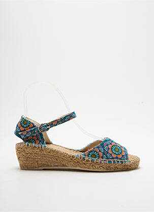 Espadrilles tissage toile talon de 4 à 6cm bleu LA FIANCEE DU MEKONG femme