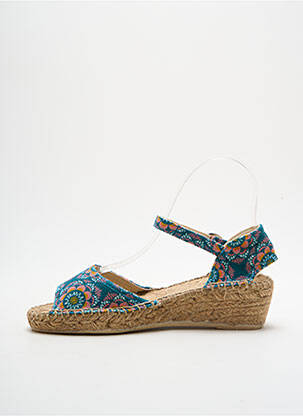 Espadrilles tissage toile talon de 4 à 6cm bleu LA FIANCEE DU MEKONG femme