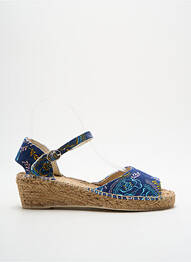 Espadrilles tissage toile talon de 4 à 6cm bleu LA FIANCEE DU MEKONG femme
