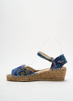 Espadrilles tissage toile talon de 4 à 6cm bleu LA FIANCEE DU MEKONG femme