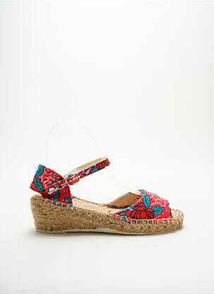 Espadrilles tissage toile talon de 4 à 6cm rouge LA FIANCEE DU MEKONG femme
