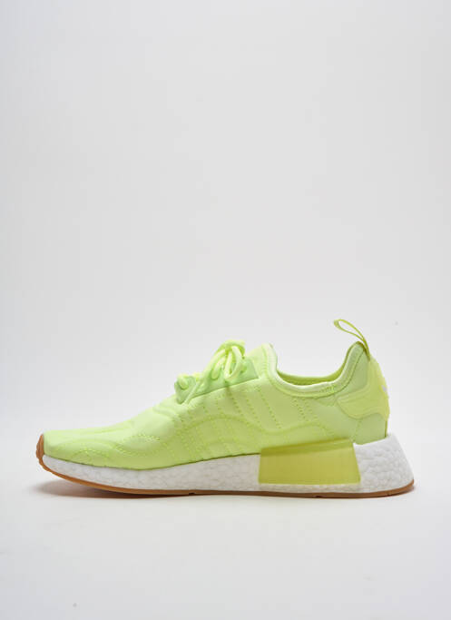 Baskets empiècements bout rond jaune ADIDAS homme