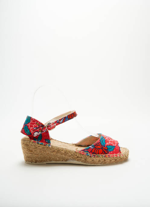 Espadrilles tissage toile talon de 4 à 6cm rouge LA FIANCEE DU MEKONG femme