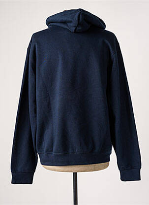 Sweat-shirt à capuche finition bords-côtes manches longues bleu SERGIO TACCHINI homme