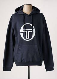 Sweat-shirt à capuche finition bords-côtes manches longues noir SERGIO TACCHINI homme
