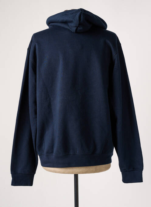 Sweat-shirt à capuche finition bords-côtes manches longues bleu SERGIO TACCHINI homme