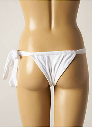 Bas de maillot de bain tissage satiné bikini blanc RIO DE SOL femme