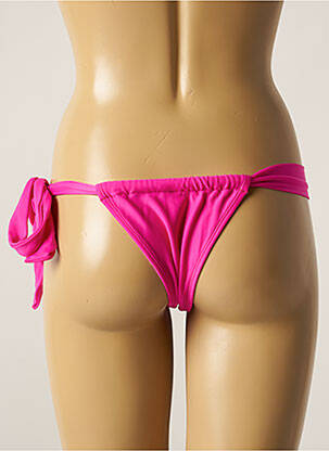 Bas de maillot de bain effet matière satinée bikini rose RIO DE SOL femme