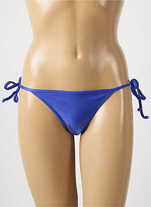 Bas de maillot de bain tissage satiné bikini bleu RIO DE SOL femme