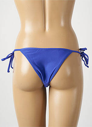 Bas de maillot de bain tissage satiné bikini bleu RIO DE SOL femme