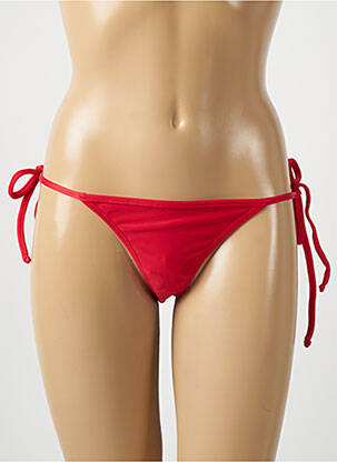 Bas de maillot de bain tissage satiné bikini rouge RIO DE SOL femme