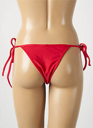 Bas de maillot de bain tissage satiné bikini rouge RIO DE SOL femme