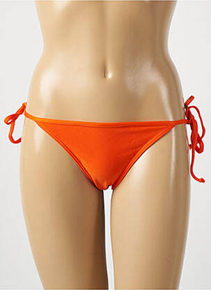 Bas de maillot de bain tissage satiné bikini orange RIO DE SOL femme