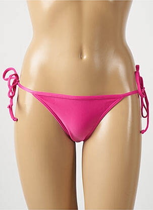 Bas de maillot de bain tissage satiné bikini rose RIO DE SOL femme