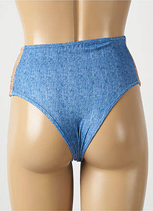 Bas de maillot de bain tissage satiné culotte bleu ELLIS femme