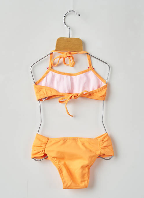 Maillot de bain 2 pièces orange RECCO NEW BEACH pour fille