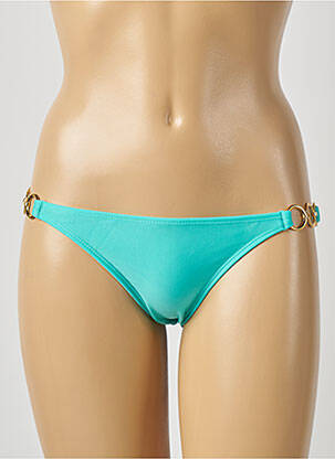 Bas de maillot de bain effet matière satinée bikini bleu RIO DE SOL femme