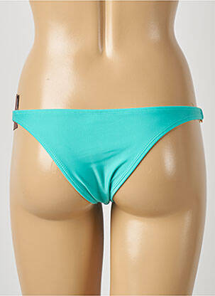 Bas de maillot de bain effet matière satinée bikini bleu RIO DE SOL femme