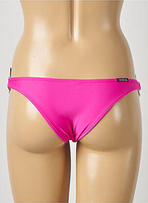 Bas de maillot de bain effet matière satinée bikini rose RIO DE SOL femme
