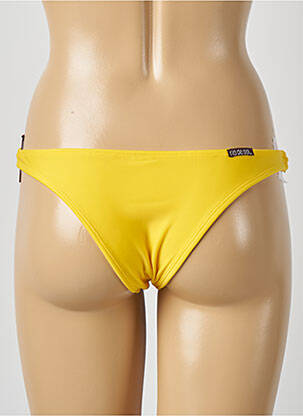Bas de maillot de bain effet matière satinée bikini jaune RIO DE SOL femme