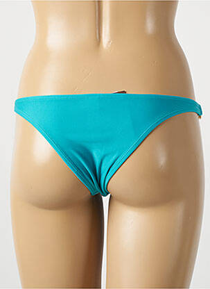 Bas de maillot de bain effet matière satinée bikini bleu RIO DE SOL femme