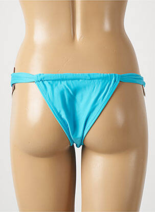 Bas de maillot de bain effet matière satinée bikini bleu RIO DE SOL femme