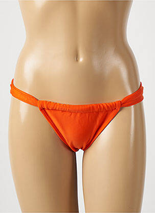 Bas de maillot de bain tissage satiné bikini orange RIO DE SOL femme