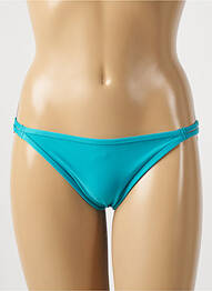 Bas de maillot de bain effet matière satinée bikini bleu RIO DE SOL femme
