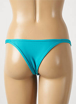 Bas de maillot de bain effet matière satinée bikini bleu RIO DE SOL femme