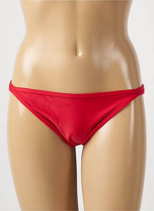 Bas de maillot de bain effet matière satinée bikini rouge RIO DE SOL femme