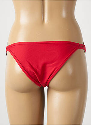 Bas de maillot de bain effet matière satinée bikini rouge RIO DE SOL femme