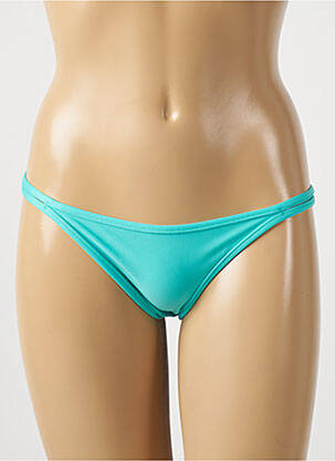 Bas de maillot de bain effet matière satinée bikini bleu RIO DE SOL femme