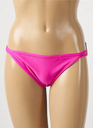 Bas de maillot de bain effet matière satinée bikini rose RIO DE SOL femme