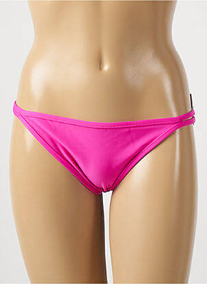 Bas de maillot de bain effet matière satinée bikini rose RIO DE SOL femme