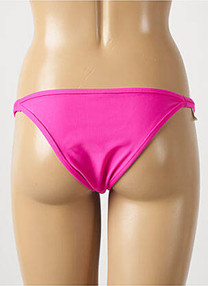 Bas de maillot de bain effet matière satinée bikini rose RIO DE SOL femme