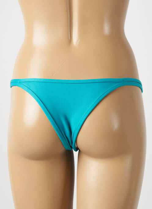 Bas de maillot de bain effet matière satinée bikini bleu RIO DE SOL femme