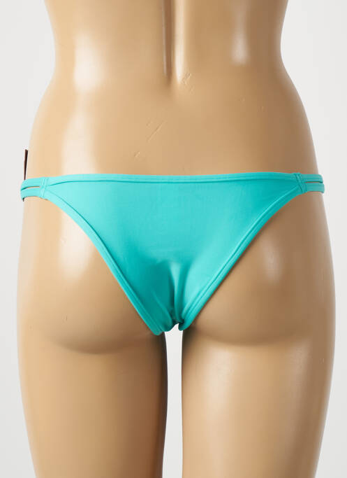Bas de maillot de bain effet matière satinée bikini bleu RIO DE SOL femme