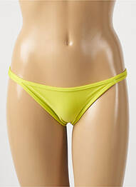 Bas de maillot de bain effet matière satinée bikini jaune RIO DE SOL femme