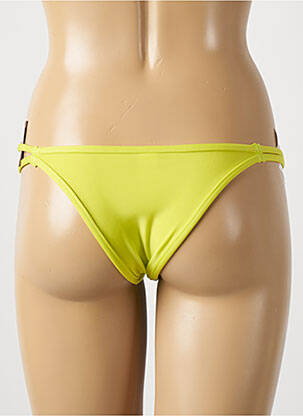 Bas de maillot de bain effet matière satinée bikini jaune RIO DE SOL femme