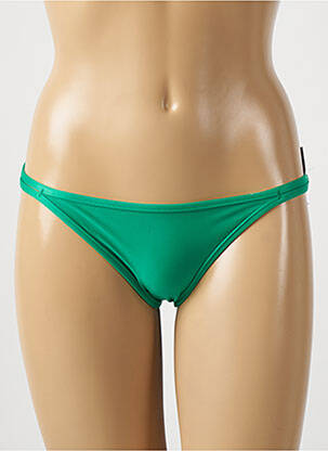 Bas de maillot de bain effet matière satinée bikini vert RIO DE SOL femme